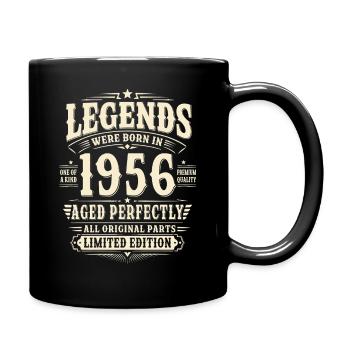 70. Geburtstag Geschenk Mann 1956 Vintage Retro - Tasse einfarbig - Schwarz - Rechts