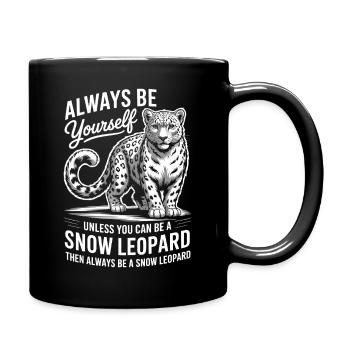Snow Leopard Sayings Cute Snow Leopard Gift - Full Colour Mug - black - Right