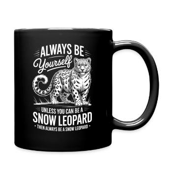 Snow Leopard Sayings Cute Snow Leopard Gift - Full Colour Mug - black - Right
