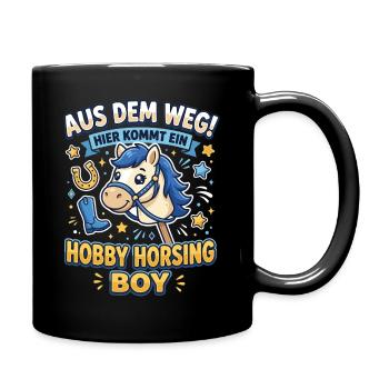 Aus Dem Weg Hobby Horsing Boy pferd - Tasse einfarbig - Schwarz - Rechts