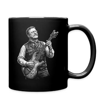 Theodore Roosevelt Taft Gitarre - Tasse einfarbig - Schwarz - Rechts