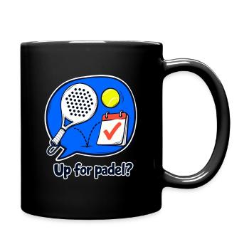Padel-Gruppenchat-Einladung, wöchentlicher Club-Humor - Tasse einfarbig - Schwarz - Rechts