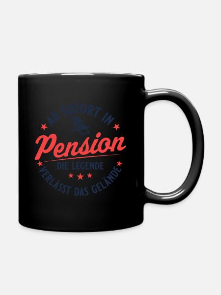 Pensionierung Retro Liegestuhl Abschied Pension - Tasse einfarbig - Schwarz