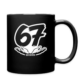 67 Six seven | Vintage Hands Logo - Full Colour Mug - black - Right