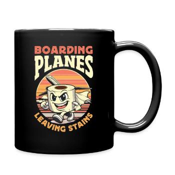 Embarquer dans les avions, c’est drôle - Mug uni - noir - Droite