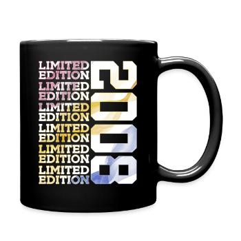 LIMITED EDITION 2008 - 18 JAHRE - 18. GEBURTSTAG - Tasse einfarbig - Schwarz - Rechts