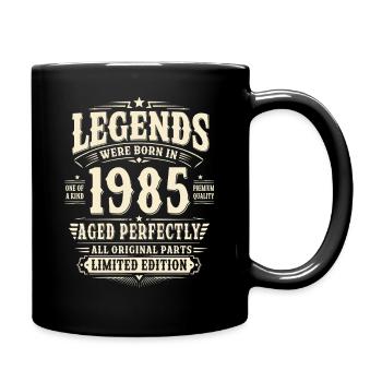 41. Geburtstag Geschenk Mann 1985 Vintage Retro - Tasse einfarbig - Schwarz - Rechts