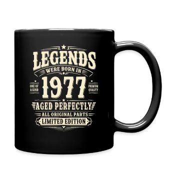 49. Geburtstag Geschenk Mann 1977 Vintage Retro - Tasse einfarbig - Schwarz - Rechts