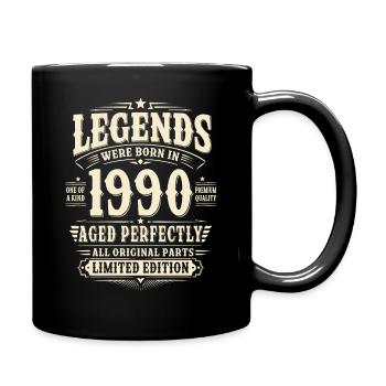 36th Birthday Gift Husband 1990's Vintage Retro - Full Colour Mug - black - Right