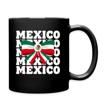 MEXICO Mexikanische Flagge Nationalstolz - Tasse einfarbig - Schwarz - Rechts