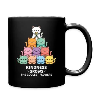 Kindness Grows The Coolest Flowers - Tasse einfarbig - Schwarz - Rechts