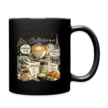 Culture Café Paris Illustration - Mug uni - noir - Droite