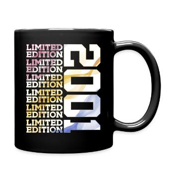 LIMITED EDITION 2001 - 25 JAHRE - 25. GEBURTSTAG - Tasse einfarbig - Schwarz - Rechts