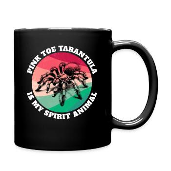 Pinkzeh Rosafuss Tarantel Sprüche - Tasse einfarbig - Schwarz - Rechts
