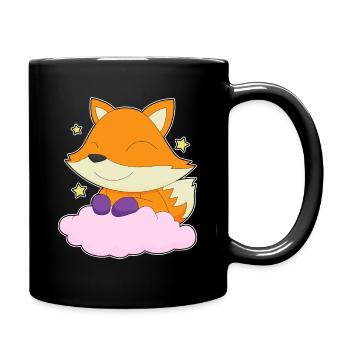 Nuages de renard - Mug uni - noir - Droite