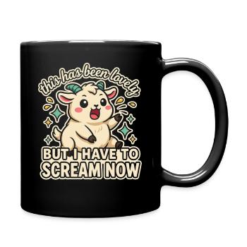 Schreiende Ziegenschrei-Meme - Tasse einfarbig - Schwarz - Rechts