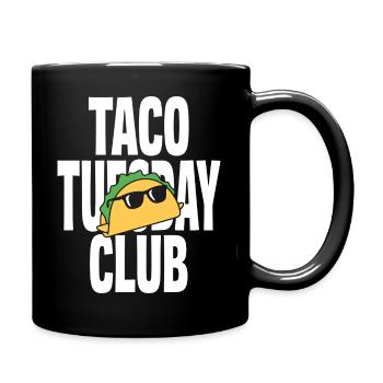 Taco Tuesday Club mit cooler Sonnenbrille - Tasse einfarbig - Schwarz - Rechts
