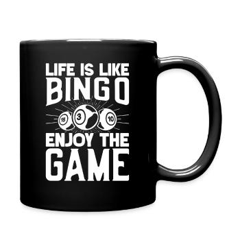 Bingo Player Enjoy The Game Bingo - Tasse einfarbig - Schwarz - Rechts