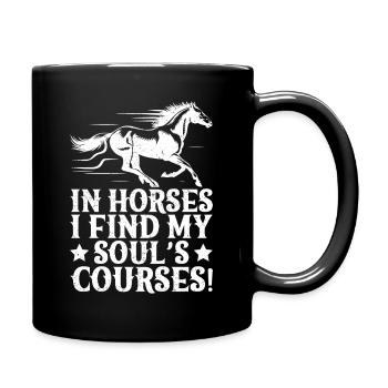 Hobby Horse Rider I Find My Soul´s English Riding - Tasse einfarbig - Schwarz - Rechts