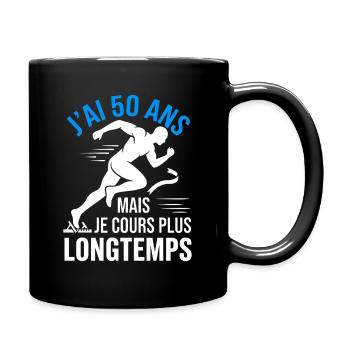 50 Ans Je Cours Plus Longtemps Humour Coureur - Mug uni - noir - Droite