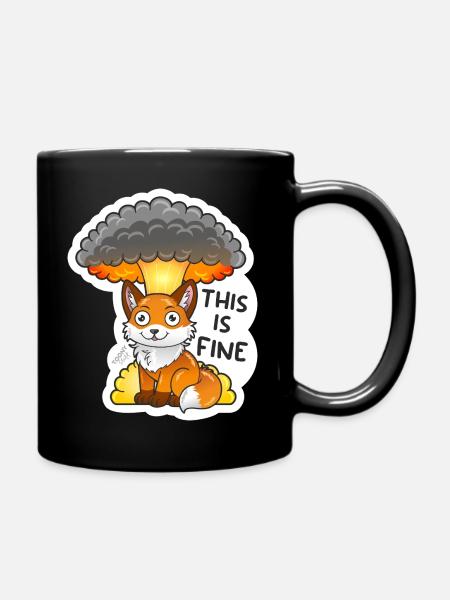 Fox, c’est bon, Meme, Explosion - Mug uni - noir