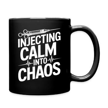 Anesthesiologist Calm Into Chaos Anesthesia - Tasse einfarbig - Schwarz - Rechts