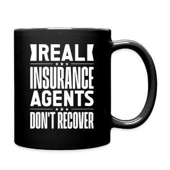 Insurance Agent Costume Real Don ́t Recover - Full Colour Mug - black - Right