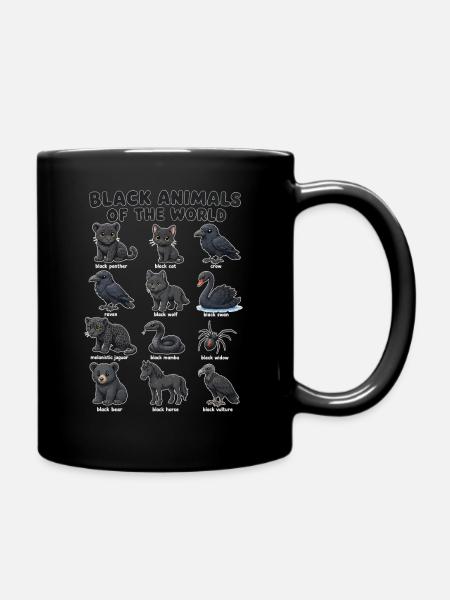 Schwarze Tiere Der - Tasse einfarbig - Schwarz