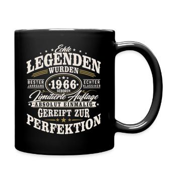 1966 Jahrgang Vintage Geburtstag Geschenk Retro - Tasse einfarbig - Schwarz - Rechts