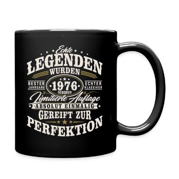 1976 Jahrgang Vintage Geburtstag Geschenk Retro - Tasse einfarbig - Schwarz - Rechts
