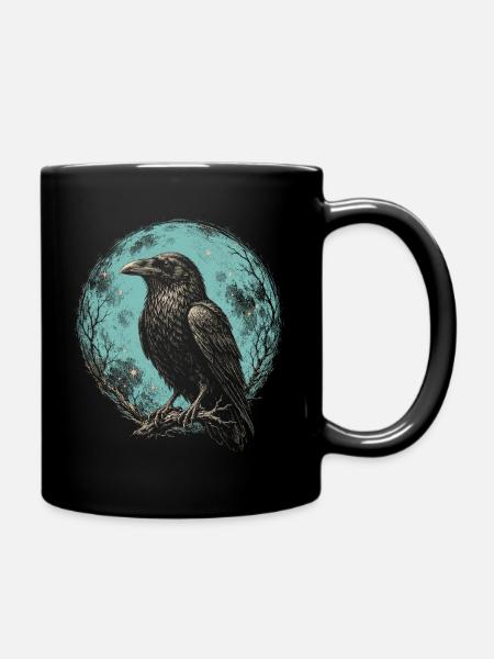 Rabe Raben - Tasse einfarbig - Schwarz
