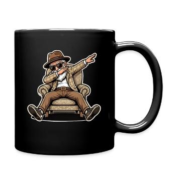 Cool pensioner grandpa - Full Colour Mug - black - Right