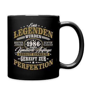 1986 Jahrgang geboren Geburtstag Vintage Geschenk  - Tasse einfarbig - Schwarz - Rechts