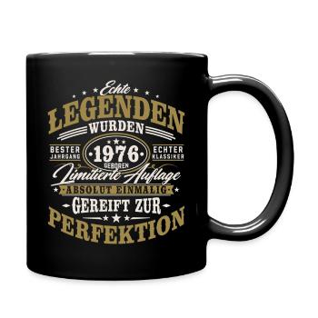 1976 Jahrgang geboren Geburtstag Vintage Geschenk - Tasse einfarbig - Schwarz - Rechts