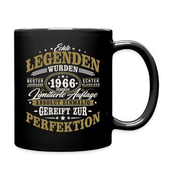 1966 Jahrgang geboren Geburtstag Vintage Geschenk - Tasse einfarbig - Schwarz - Rechts