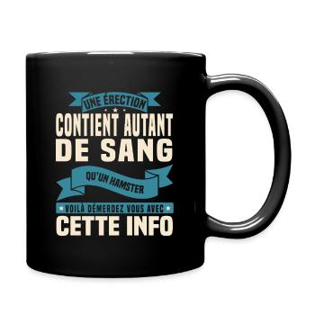 Cadeau humour personnalisé - Mug uni - noir - Droite