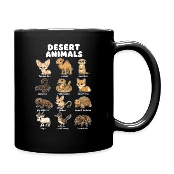 Desert Animal Diagram Cute - Full Colour Mug - black - Right