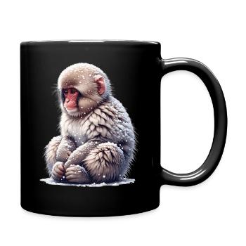 Snow Monkey - Full Colour Mug - black - Right