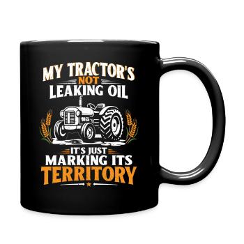 Lustiger Traktor Spruch Vintage Bauern mit Humor - Tasse einfarbig - Schwarz - Rechts