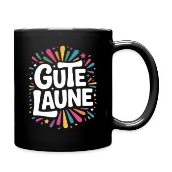 Gute Laune Karneval Fasching Karnevalskostüm Alaaf - Tasse einfarbig - Schwarz - Rechts