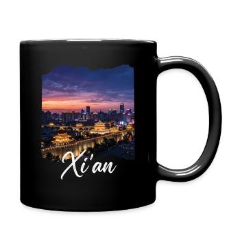 Xi'an Evening World at the City Wall - Full Colour Mug - black - Right