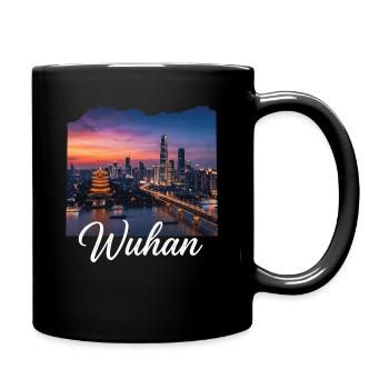 Silhouette lumineuse du soir de Wuhan - Mug uni - noir - Droite