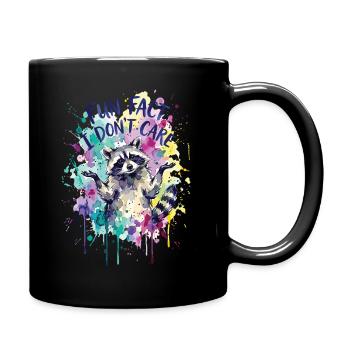 Funny Sarcastic Fun Fact I Don't Care - Full Colour Mug - black - Right