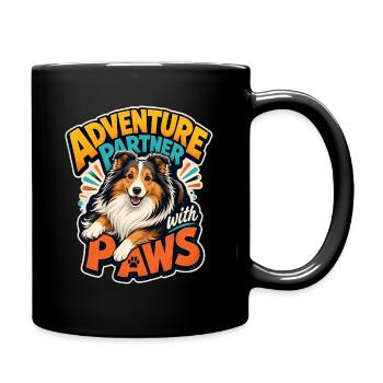 Shetland Shepherd - Full Colour Mug - black - Right