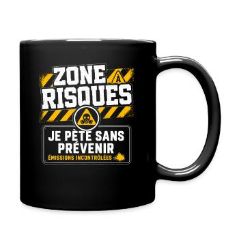 Pète Péteur Cadeau humour personnalisé - Mug uni - noir - Droite