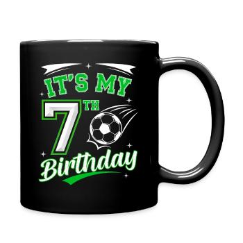 Its My 7th Birthday Soccer Boys 7 Years Birthday 7 - Full Colour Mug - black - Right
