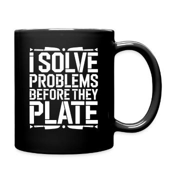 Restaurant Chef I Solve Problems Executive Chef - Full Colour Mug - black - Right