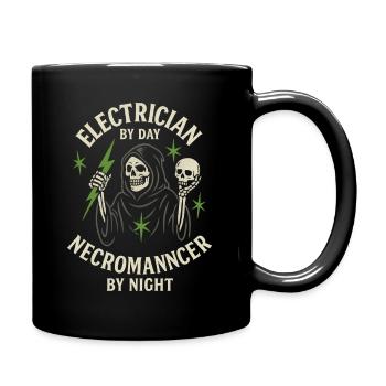 Electrician Necromancer - Full Colour Mug - black - Right