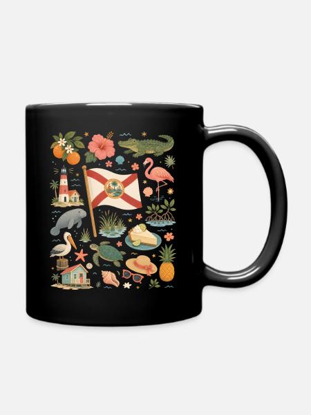 Florida | Sonne, Küste & Tropen - Tasse einfarbig - Schwarz