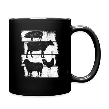 Farm animals - Full Colour Mug - black - Right